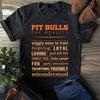 Pit Bulls The Reality Wiggly Easy To Train Forgiving Loyal Loving Standard T-Shirt - Dreameris