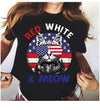 Red White And Meow Us Independence Day Vintage Cat Lovers Standard Men T-shirt - Dreameris