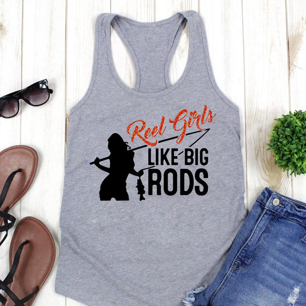 Reel Girls Like Big Rods Premium Women's Tank - Dreameris