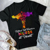 Retired But Forever A Nurse At Heart Caduseus Symbol Colorful Retirement Gift - Dreameris