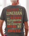 Retired Lineman My Scars Tell A Story Retirement Gift - Dreameris