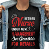 Retired Nurse Under New Management See Grandkids For Detail Grama Grandpa Retirement Gift - Dreameris