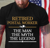 Retired Postal Worker The Man The Myth The Legend Dad Grandpa Retirement Gift - Dreameris