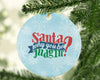 Santa Why You Be Judgin Funny Christmas Funny Saying Quotes-Circle Ornament - Dreameris