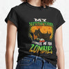 Scotthish Terrier Protects Me From Zombies Gift Dog Lovers T shirt - Dreameris