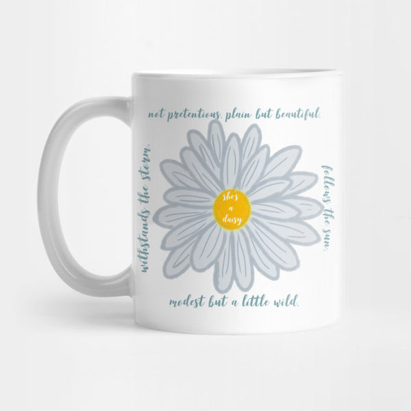 She Is Daisy Gift For Daisy Lovers White Mug - Dreameris