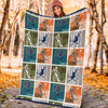 Skiing Stamps Star Gift For Skiing Lovers Fleece/Sherpa Blanket - Dreameris
