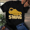 Swag Crocs Black Men Women Cotton T Shirt - Dreameris