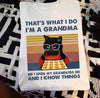 That's What I Do I'm A Grandma I Spoil My Grandkids And I Know Things Standard T-Shirt - Dreameris