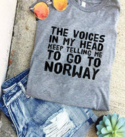 The Voices In My Head Keep Telling Me To Go To Norway Standard Men T-shirt - Dreameris