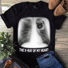 The X-ray Of My Heart for Pug Dog Lovers Cotton T-Shirt - Dreameris