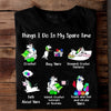 Things I Do In My Spare Time Crochet Yarn Lovers Funny Unicorn Gift Standard/Premium T-Shirt - Dreameris