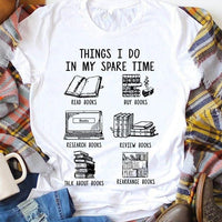 Things I Do In My Spare Time Read Books Buy Books Research Books Review Books Standard Men T-shirt - Dreameris