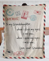 To My Granddaughter When I Close My Eyes I See You Love Your Grandma Fleece Blanket - Dreameris