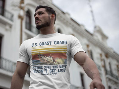 Us Coast Guard Making Sure The Navy Doesnt Get Lost Since 1790 Retro Cotton T Shirt - Dreameris