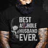 Us Flag Skull Bet A--hole Husband Ever Cotton T Shirt - Dreameris