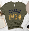 Vintage 1974 Birthday Leopard Pattern Standard/Premium T-Shirt - Dreameris