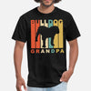 Vintage Retro Bulldog Grandpa Dog Gift Men Dog Lovers T shirt - Dreameris