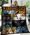 Warriors Cats Cat Eyes Black Cat Shattered Fleece/Sherpa Blanket - Dreameris