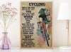 While On This Ride Called Life You Have To Take The Good With The Bad Smile Cycling Lovers Poster/Matte Canvas - Dreameris