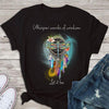 Whisper Words Of Wisdom Let It Be Dreamcatcher Dragonfly Magic Cotton T-Shirt - Dreameris