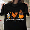 Wiener Halloween Peace Love Halloweiner Standard T-Shirt - Dreameris