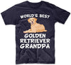 World's Best Cute Golden Retriever Dog Grandpa Gift Men Dog Lover T shirt - Dreameris