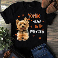 Yorkie Kisses Fix Everything Standard/Premium T-Shirt - Dreameris