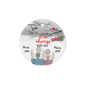 Andy Nickerson - Dreameris Dad Mom Always With You Christmas Truck Memorial  Custom Personalized Circle Ornament