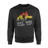 Vintage Hike More Worry Less Hiking Lovers Gift - Premium Crew Neck Sweatshirt - Dreameris
