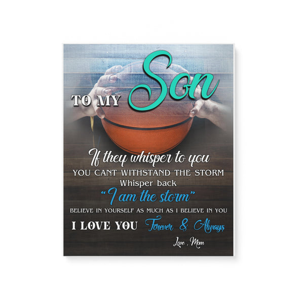 Basketball to my sin i love you mom - Matte Canvas - Dreameris