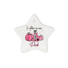 Husky We Wear Pink Pumpkin Gift Dog Lovers - Star Ornament (2 sided) - Dreameris