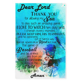 Baseball lovers dear lord thank you for allowing my son -Matte Canvas - Dreameris