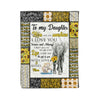To My Daughter Elephant & Sunflower The Gift Of You Gift From Mom - Fleece Blanket - Dreameris