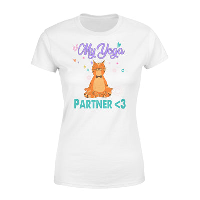 My Yoga Partner for Cat Lovers Meditation Lovely Funny - Standard Women's T-shirt - Dreameris