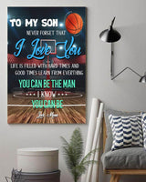 Baskeball to my son i love you - Matte Canvas - Dreameris