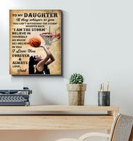 Basketball to my daughter i love you dad -Matte Canvas - Dreameris