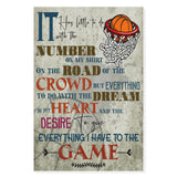 Basketball lovers the desire to give everything i have to the game - Matte Canvas - Dreameris