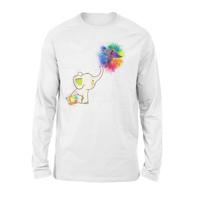 Elephant Live Love Heal Pediatric Nurse Cute Nurse - Premium Long Sleeve - Dreameris