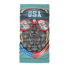 Bull dog usa america flag with art  - Neck Gaiter - Dreameris