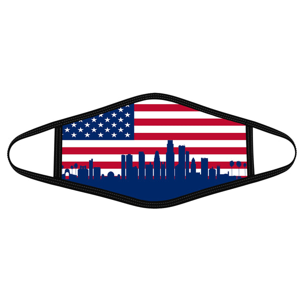 Los Angeles Inside America Flag - Polyblend Face Mask - Dreameris