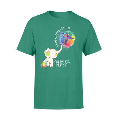 Elephant Live Love Heal Pediatric Nurse Cute Nurse - Premium T-shirt - Dreameris