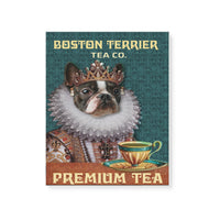 boston terrier lovers tea co premium tea -Matte Canvas - Dreameris