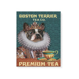 boston terrier lovers tea co premium tea -Matte Canvas - Dreameris