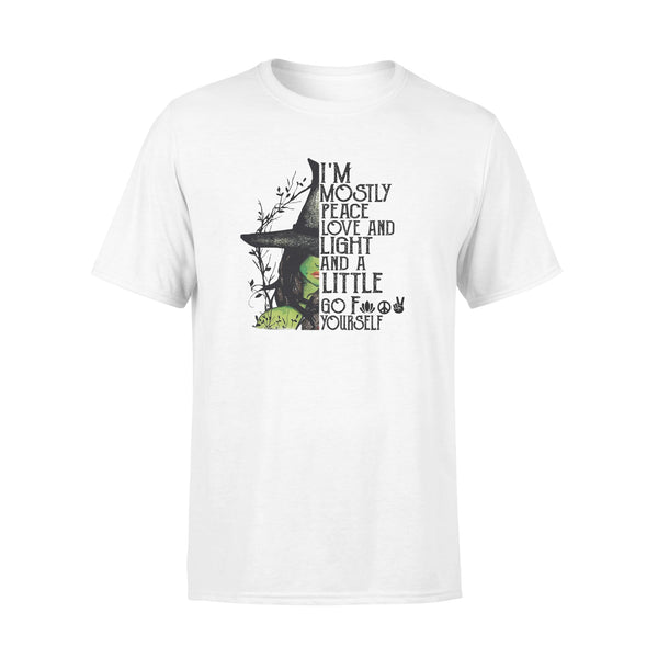 Witch I'm Mostly Peace Love And Light And A Little Go F Yourself - Standard T-shirt - Dreameris