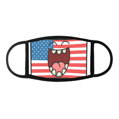 Laughing american flag cartoon - Face Mask - Dreameris