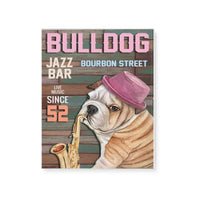 Bulldog jazz bar live music bourbon street  -Matte Canvas - Dreameris