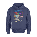 When It Rains Look For Rainbows When It's Dark Look For Stars Camping Hiking Adventure Hippie - Standard Hoodie - Dreameris