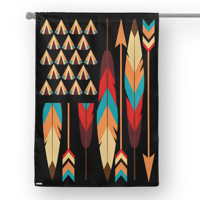 Native American Feathers - House Flag - Dreameris