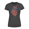 Anatomical Heart Shirt Parts Of Heart Cardiac Nurse - Standard Women's T-shirt - Dreameris